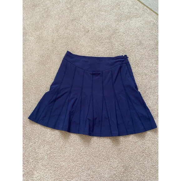 ATHLETA Wear About Skort Navy Blue Pleated Skort Tennis Pickleball Size 2 EUC - Picture 1 of 8